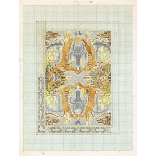 Canevas imprimer Ornement décoratif avec vier leeuwen avec deux koppen (1874) Impression sur toile Roulée Tableau Art Décoration Murale / Sans cadre 40x50cm ou 45x45cm