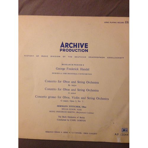 Archive Production Oboe Concerti