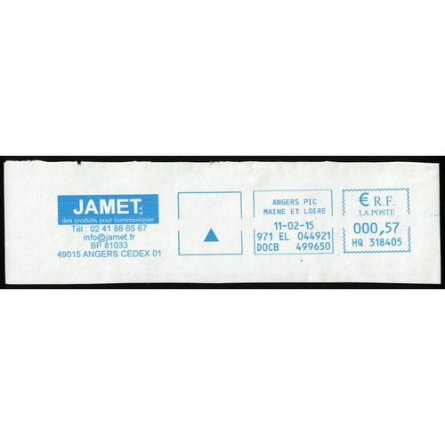 France Ema Empreinte Postmark Jamet Produits Pour Communiquer 49 Angers