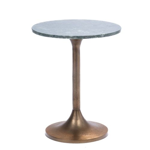 Bout De Canapé Marbre Vert 40 Cm