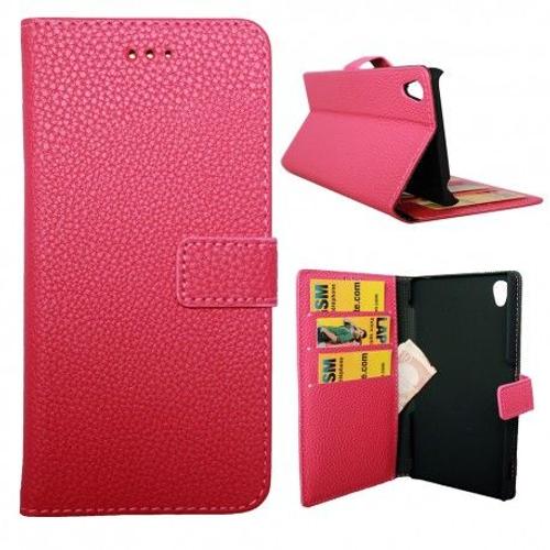Etui Housse Coque Portefeuille Sony Xperia Z3 - Rose