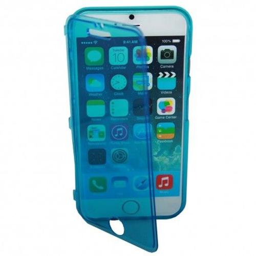 Etui Housse Coque Gel Rabat Apple Iphone 6 Plus - Bleu