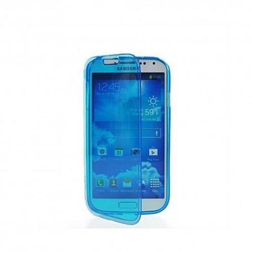 Etui Housse Coque Gel Rabat Samsung Galaxy S4 - Bleu