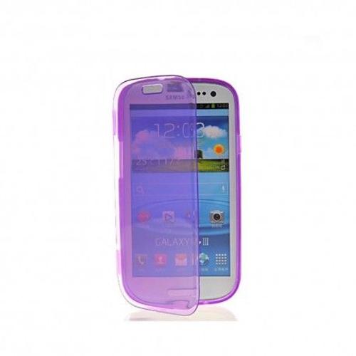 Etui Housse Coque Gel Rabat Samsung Galaxy S3 Mini - Violet