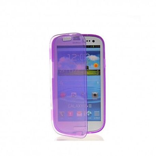 Etui Housse Coque Gel Rabat Samsung Galaxy S3 Mini - Violet