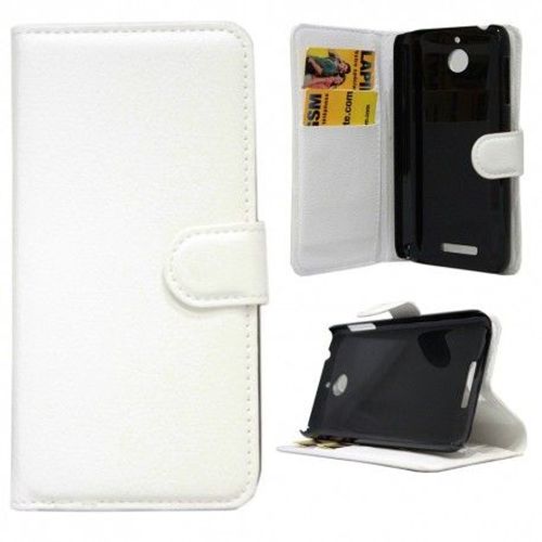 Etui Housse Coque Portefeuille Htc Desire 510 - Blanc