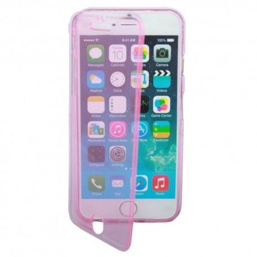 Etui Housse Coque Gel Rabat Apple Iphone 6 Plus - Rose