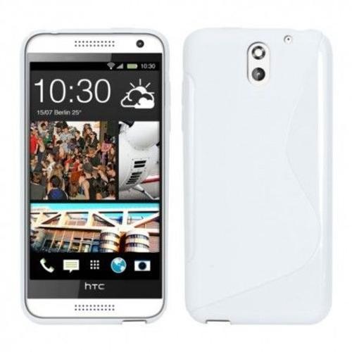 Etui Housse Coque Gel Vague S Htc Desire 610 - Blanc