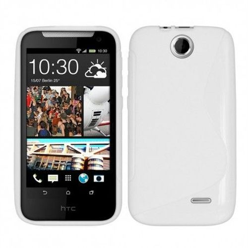 Etui Housse Coque Gel Vague S Htc Desire 310 - Blanc