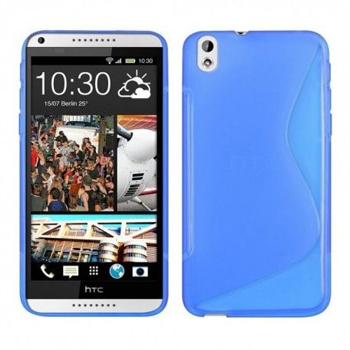 Etui Housse Coque Gel Vague S Htc Desire 816 - Bleu