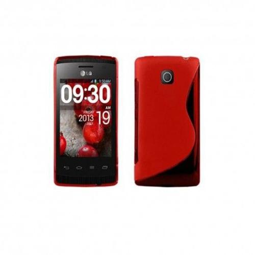 Etui Housse Coque Gel Vague S Lg G3 - Rouge