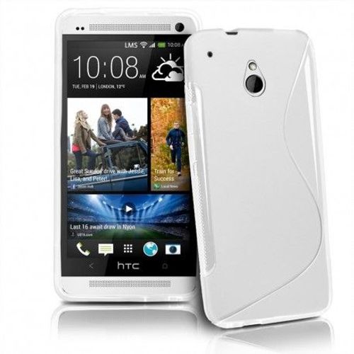 Etui Housse Coque Gel Vague S Htc One Mini - M4 - Blanc