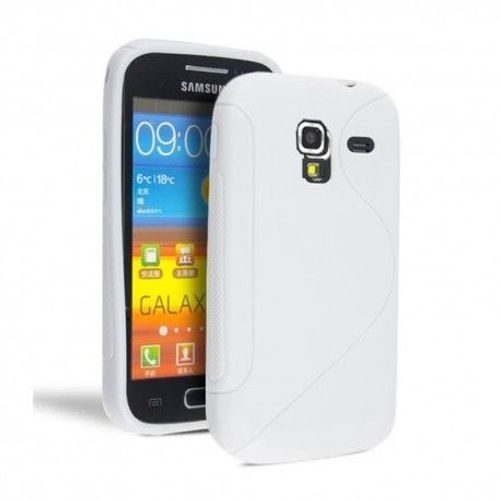Etui Housse Coque Gel Vague S Samsung Galaxy Ace 2 - Blanc