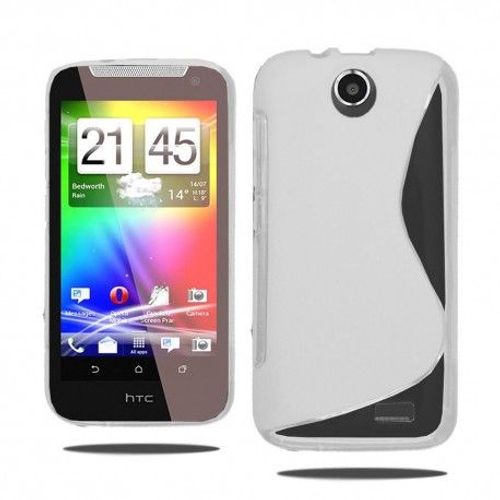 Etui Housse Coque Gel Vague S Htc Desire 310 - Gris