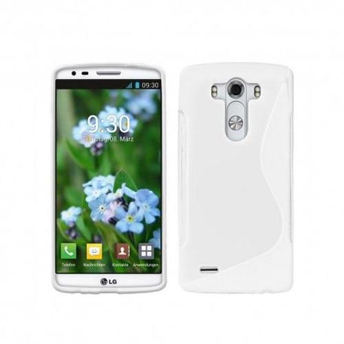 Etui Housse Coque Gel Vague S Lg G3 - Blanc