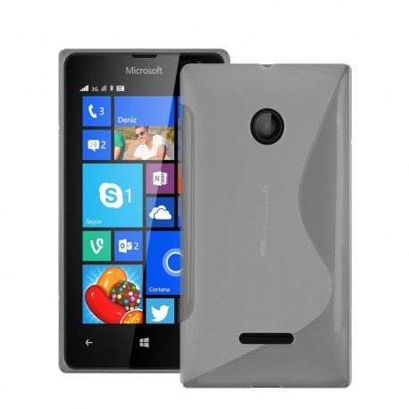 Etui Housse Coque Gel Vague S Nokia Lumia 435 - Transparent