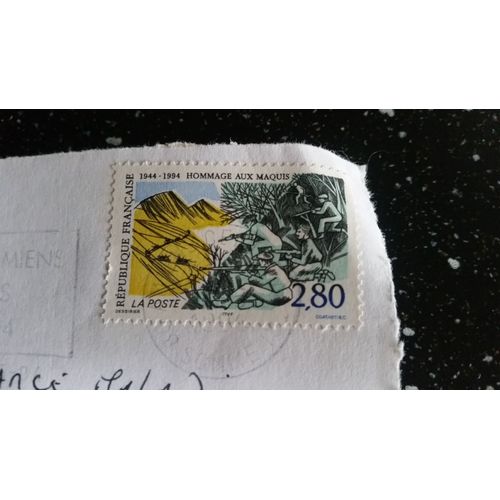 Timbre Oblitéré 1944 1994 Hommage Aux Maquis