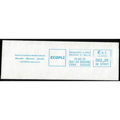 France Ema Empreinte Postmark Maison De L'entreprise De Meurthe Et Moselle