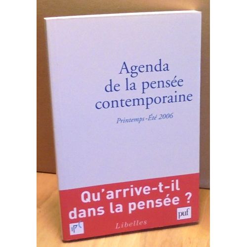 Agenda De La Pensée Contemporaine N° 4, Printemps-Été
