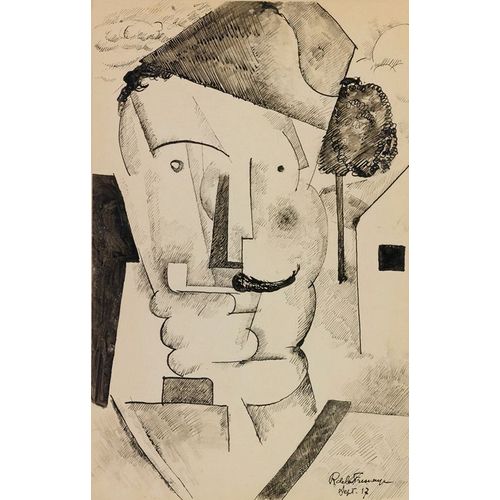 Canevas imprimer L'officier au bonnet de police (1917) Impression sur toile Roulée Tableau Art Décoration Murale / Sans cadre 40x50cm ou 45x45cm