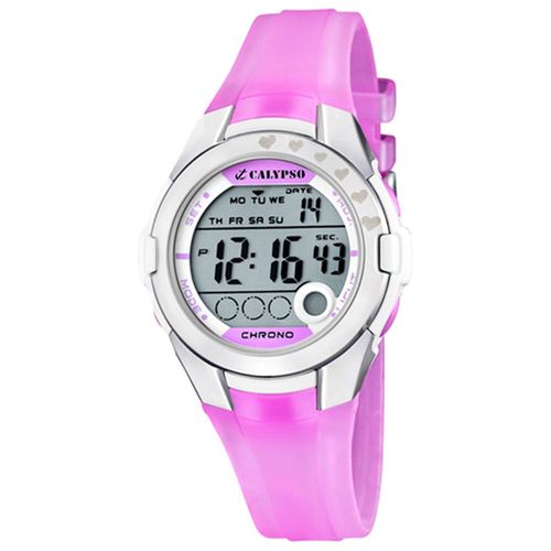 Calypso Montre Fille Lilas-Argent Digital Collection Des Montres De Calypso Uk5571/3