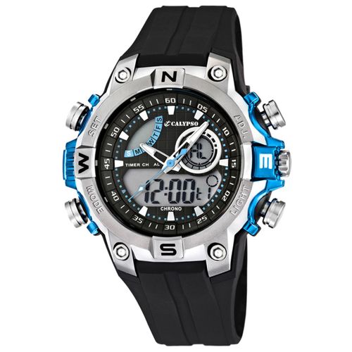 Calypso Montre Homme Chronographe Noir/Bleu Collection De Montres Uk5586/2