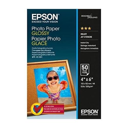 EPSON Lot de 5 Packs de 50 feuilles papier photo jet d'encre glossy 10x15 cm 200g