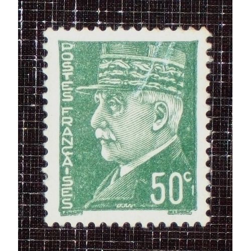 France N° 508 Neuf Sans Charnière De 1941 - 50c Vert « Pétain Type Hourriez »