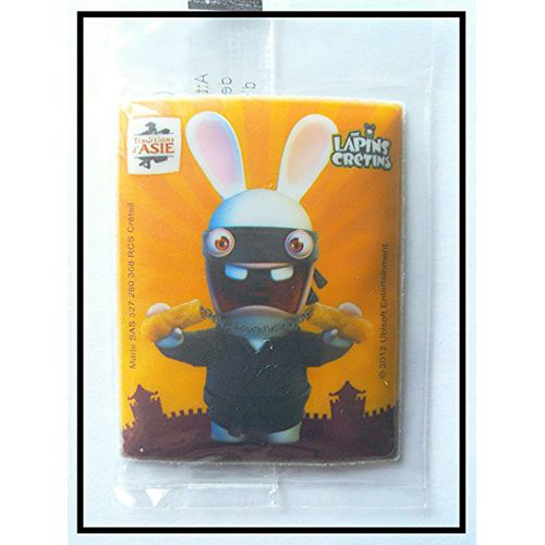 Autocollant Sticker En  Relief ( Matelassé Plastifié ) Les Lapins Crétins - Ninja En Kimono © Ubisoft - Autocollants Stickers Carte Plastifiée -  Produit De Dérivé Pour Collection Traditions D'asie 