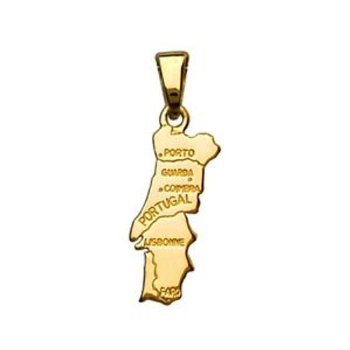 Pendentif Portugal Plaqué Or - Petit Modèle