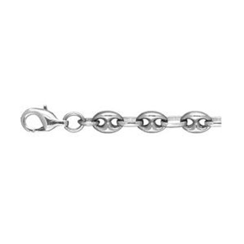 Bracelet Acier Maille Grains Café - 5mm / 21cm