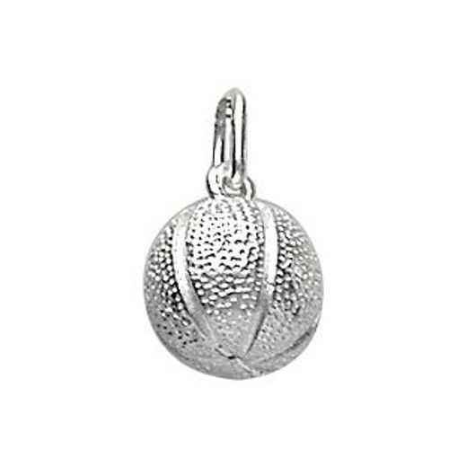 Pendentif Ballon De Basket En Argent
