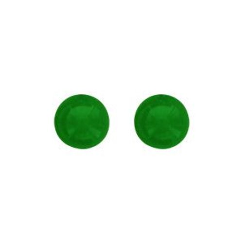 Boucles D'oreille Tige Argent Boule Diamètre 6mm Jade Verte