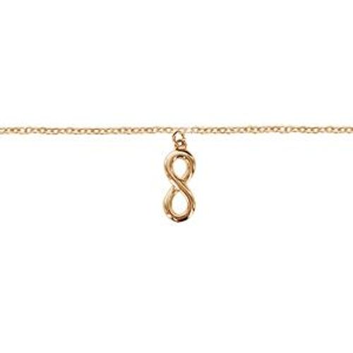 Chaîne Cheville Plaqué Or Forme Infini (Huit) 23+2cm
