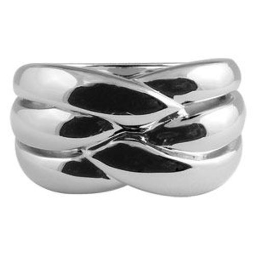 Bague Argent Massif Forme Entrelacée - Elixès