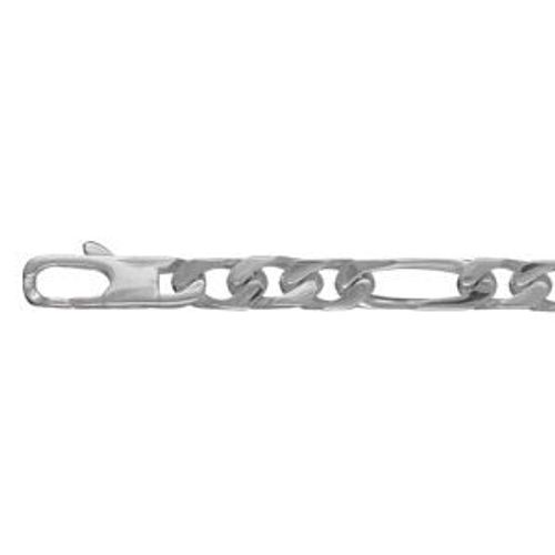 Bracelet Acier Maille 1+3 6mm 21cm