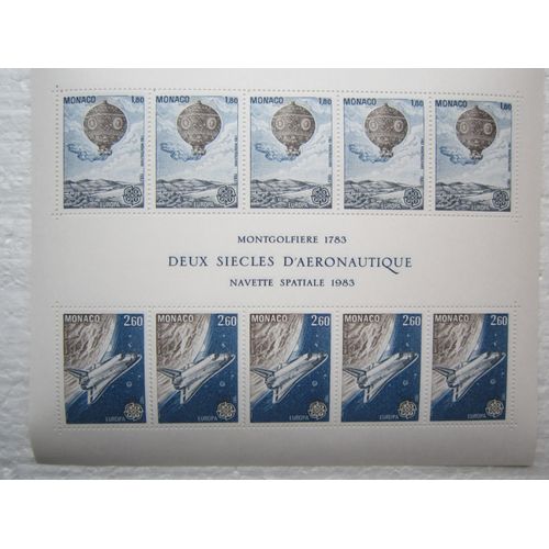 Monaco. Europa 1983. Les Grandes Oeuvres Du Genie Humain. Bloc N°25