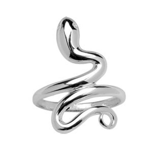 Bague Argent Forme Serpent Enroulé