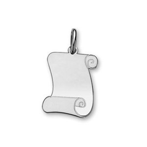 Pendentif Argent Parchemin Moyen Modèle 23*30