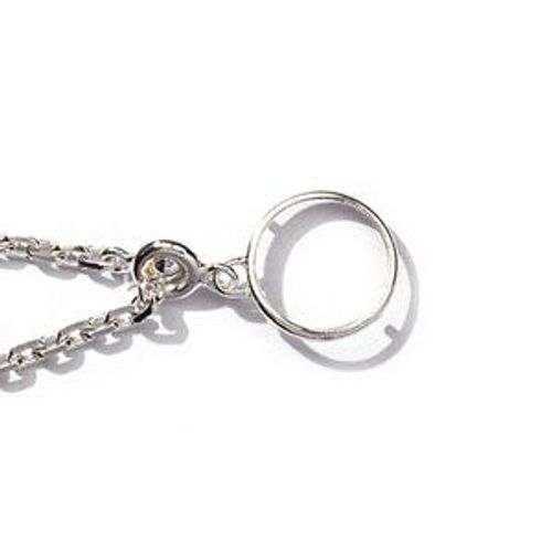 Porte Clefs Pièce Diamètre 18.4 Argent