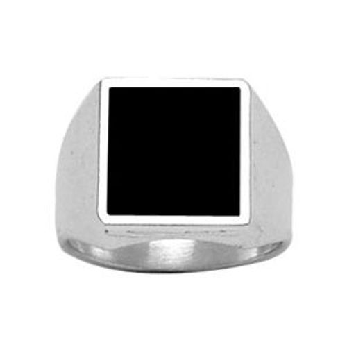 Chevalière Carré 13*13 + Onyx Imitation
