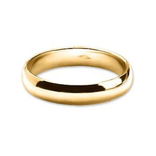Alliance Demi Jonc 4mm Plaqué Or