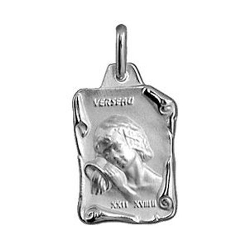 Pendentif Zodiaque Parchemin Verseau En Argent Brillant