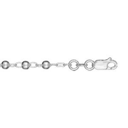 Bracelet Argent Maille Boules - 4mm / 19cm