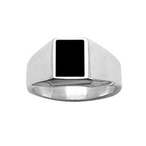 Chevalière Rectangle 10*08 Onyx Imitation