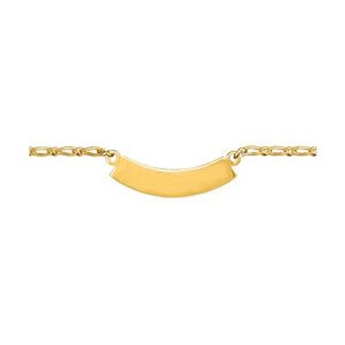 Collier 1+1 Plaqué Or Demi Lune Plaqué Or