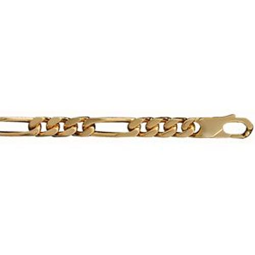 Chaine 1+3 6mm 55cm Plaqué Or
