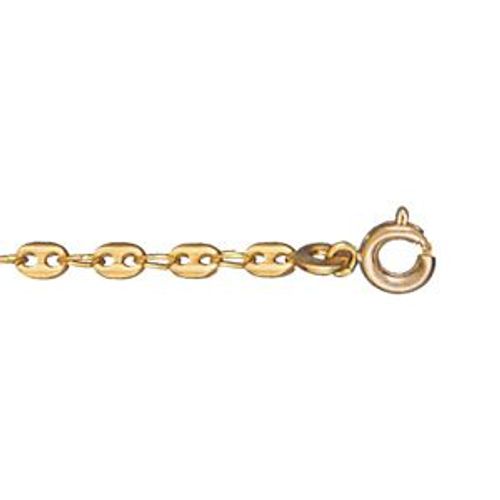 Bracelet Très Fine Maille Grain De Café Plaqué Or