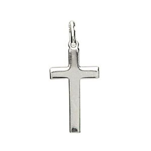 Pendentif Croix Chrétienne Plate En Argent