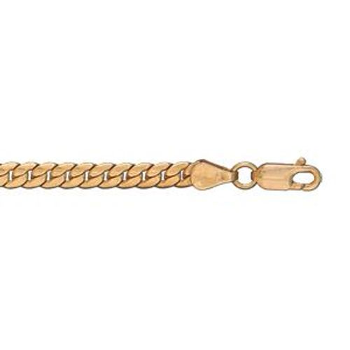 Bracelet Plaqué Or Maille Serpent - 4mm / 19cm